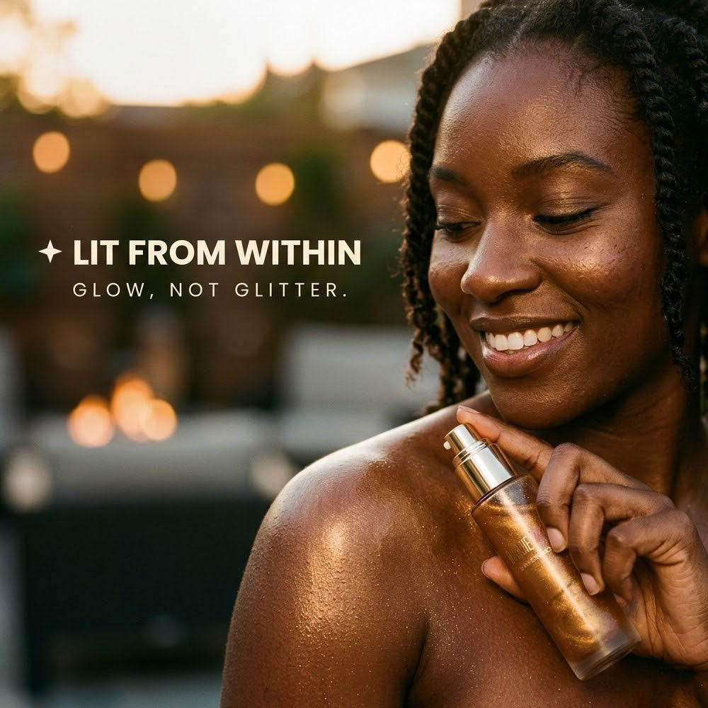 Shimmering Body Oil — Golden Glow Body Oil | Bobbie Miché – Bobbie